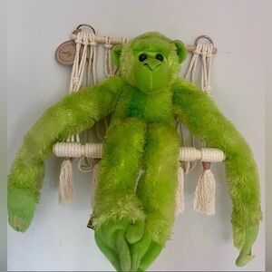 Wild republic | Bright Green Plush Monkey Toy